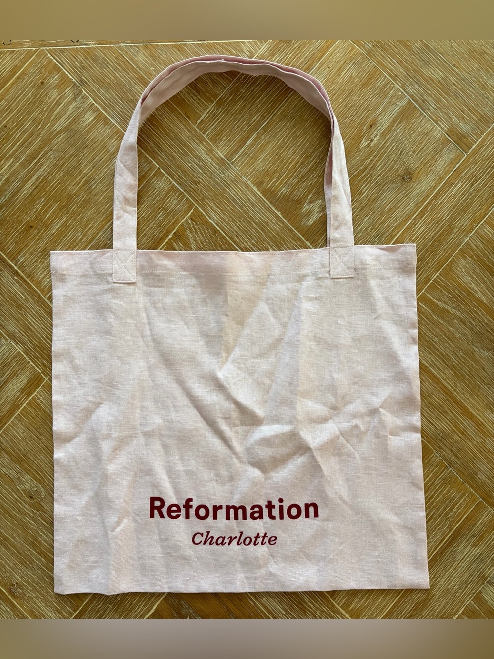 Reformation Charlotte Light Pink Tote
